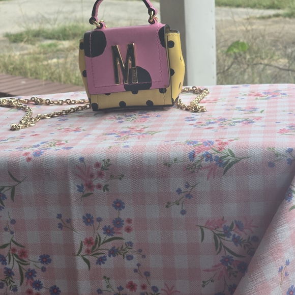 Moschino polka-dot pink and yellow micro crossbody bag - Picture 3 of 16
